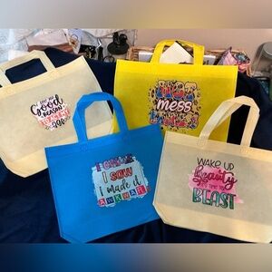 Hand Pressed Set of 4 anytime Reusable Gift Bags!